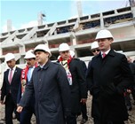 Gençlik ve Spor Bakanı Akif Çağatay Kılıç, Eskişehir Stadyumu İnşaatı'nda incelemelerde bulundu.