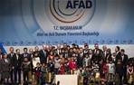 Başbakan Ahmet Davutoğlu ile Gençlik ve Spor Bakanı Akif Çağatay Kılıç, Ankara ATO Congresium'da düzenlenen AFAD 5. Yıl Etkinliği'ne katıldı.