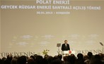 Cumhurbaşkanı Recep Tayyip Erdoğan ile Gençlik ve Spor Bakanı Akif Çağatay Kılıç, Geycek Rüzgar Enerji Santrali açılış törenine katıldı. 