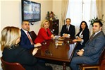 Gençlik ve Spor Bakanı Akif Çağatay Kılıç, Radyo Televizyon Gazetecileri Derneği Yönetim Kurulu Üyelerini T.B.M.M. de kabul etti.