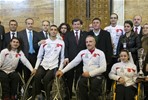 Başbakan Ahmet Davutoğlu ile Gençlik ve Spor Bakanı Akif Çağatay Kılıç, TBMM Ak Parti Grup Toplantısı sonrasında Yalova Ortopedikler Spor Kulübü'nü kabul etti.