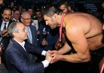 Gençlik ve Spor Bakanı Akif Çağatay Kılıç, Samsun Alaçam Geyikkoşan Yağlı Güreşleri final karşılaşmasını izledi.