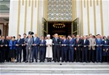 Cumhurbaşkanı Recep Tayyip Erdoğan ve Başbakan Ahmet Davutoğlu ile Gençlik ve Spor Bakanı Çağatay Kılıç, Cumhurbaşkanlığı Külliyesi içinde yer alan Beştepe Millet Camisi'nin açılışına katıldı.