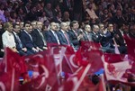 Cumhurbaşkanı Recep Tayyip Erdoğan ile Gençlik ve Spor Bakanı Akif Çağatay Kılıç, Ankara Arena Spor Salonu'nda düzenlenen Türkiye Gençlik Kulübü Federasyonu Kongresi'ne katıldı.