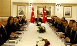Cumhurbaşkanı Recep Tayyip Erdoğan, ABD ziyareti kapsamında, St. Regis Otel'de Musevi kuruluşlarının temsilcilerini kabul etti.