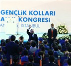 Başbakan Ahmet Davutoğlu ile Gençlik ve Spor Bakanı Akif Çağatay Kılıç, Ak Parti İstanbul İl Gençlik Kolları Kongresine katıldı.