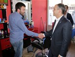 Gençlik ve Spor Bakanı Akif Çağatay Kılıç, Samsun'un Kavak İlçesi'nde esnaf ziyaretinde bulundu.