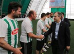 Gençlik ve Spor Bakanı Akif Çağatay Kılıç, Konya Çumra'da Adakale- Karkın Maçı başlangıç vuruşu ve kurumlar arası halı saha turnuvası kura çekimine katıldı.
