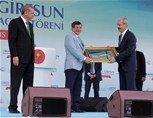 Cumhurbaşkanı Recep Tayyip Erdoğan, Başbakan Ahmet Davutoğlu ile Gençlik ve Spor Bakanı Akif Çağatay Kılıç, Ordu - Giresun Havalimanı Açılış Törenine katıldı.