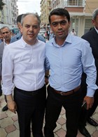Gençlik ve Spor Bakanı Akif Çağatay Kılıç, Samsun'un Vezirköprü İlçesi Havza Caddesi esnafını ziyaret etti.