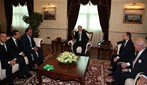 Başbakan Recep Tayyip Erdoğan ve Bakan Akif Çağatay Kılıç, 2014 FIFA Dünya Kupası'nda görev yapan milli hakem Cüneyt Çakır'ı Başbakanlık Merkez Bina’da kabul etti.